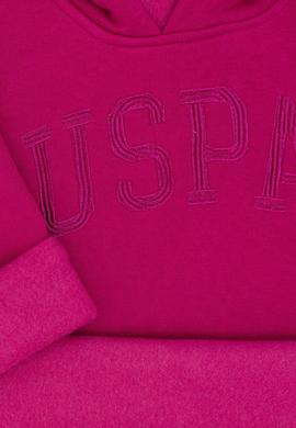 Kız Çocuk Fuşya Kapüşonlu Basic Sweatshirt - 50296388076