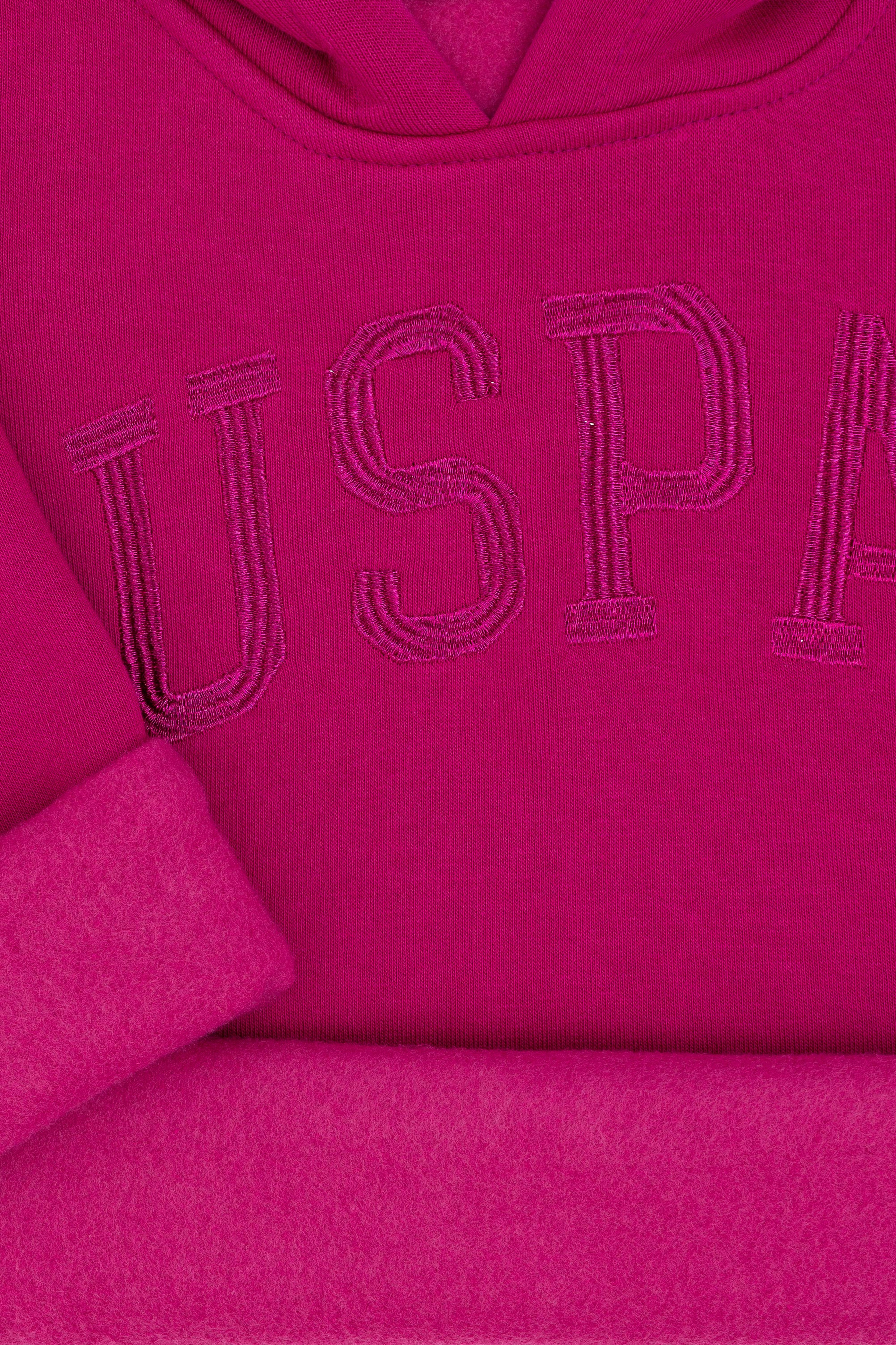 Kız Çocuk Fuşya Kapüşonlu Basic Sweatshirt
