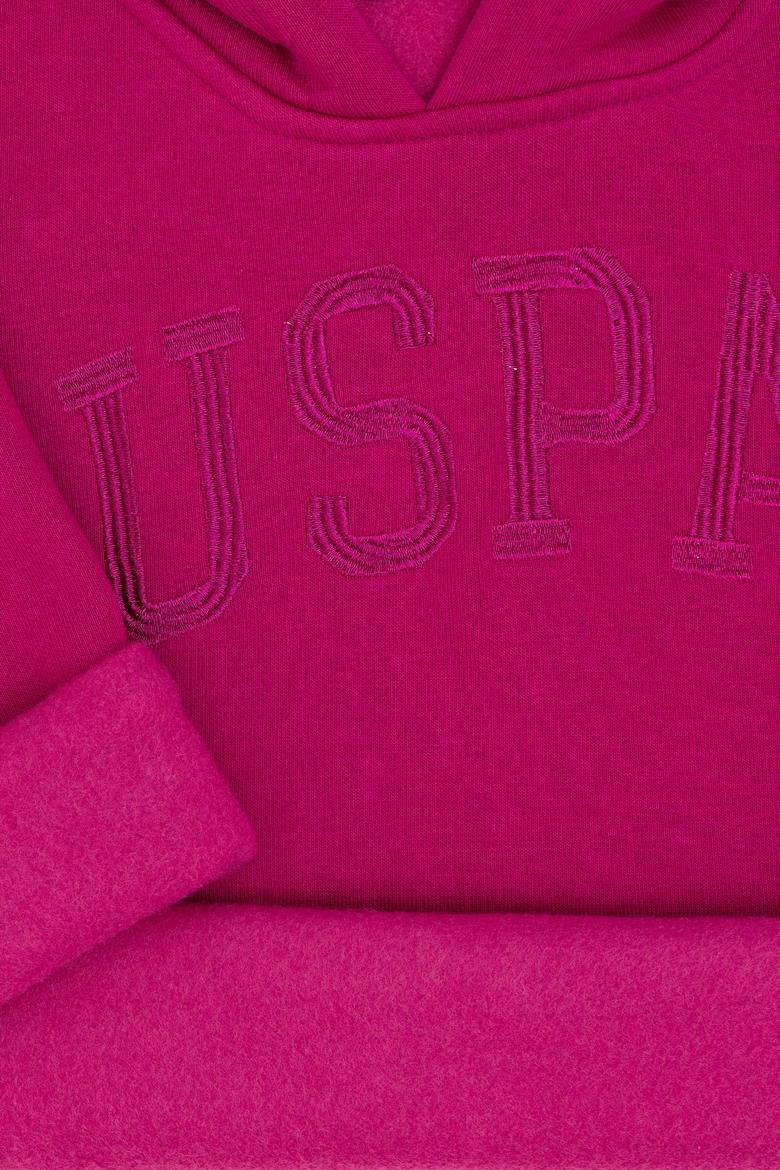 Kız Çocuk Fuşya Kapüşonlu Basic Sweatshirt - 50296388076