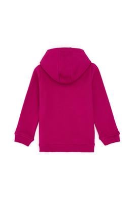 Kız Çocuk Fuşya Kapüşonlu Basic Sweatshirt - 50296388076