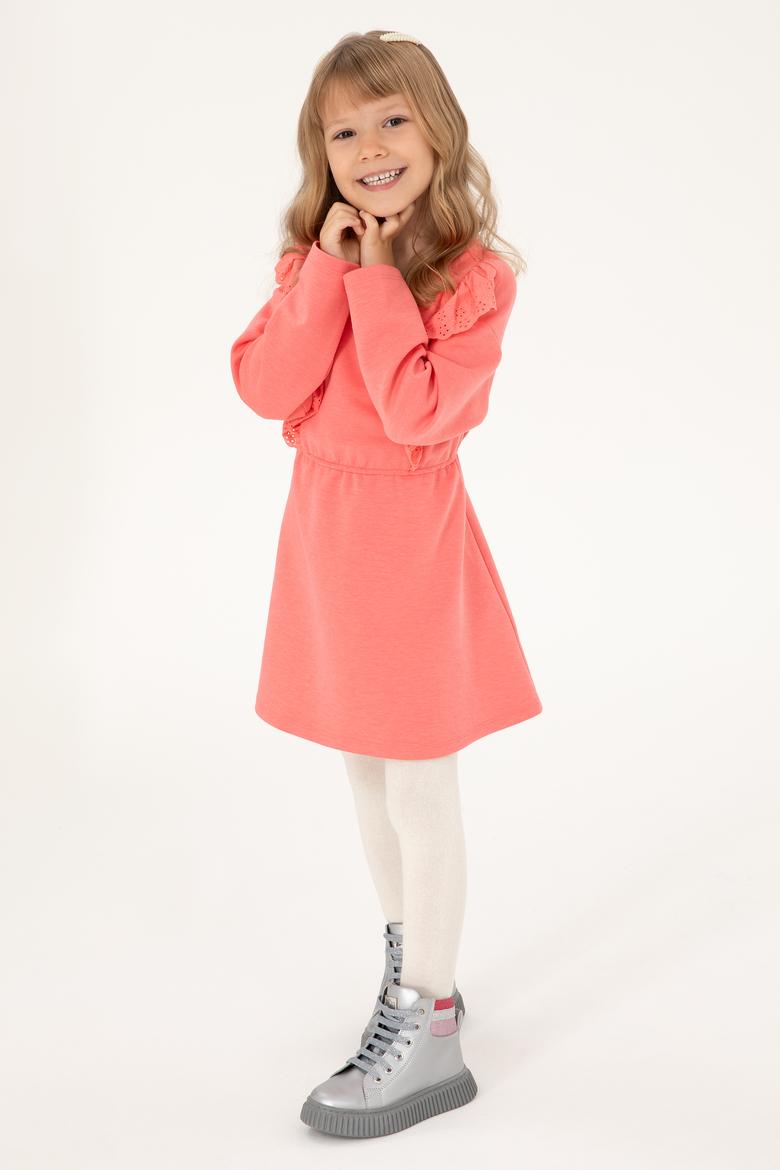 Kız Çocuk Nar Çiçeği Örme Elbise - 50296379024