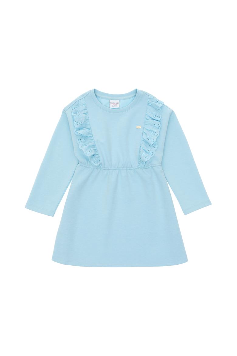 Kız Çocuk Su Yeşili Örme Elbise - 50296379039