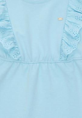 Kız Çocuk Su Yeşili Örme Elbise - 50296379039