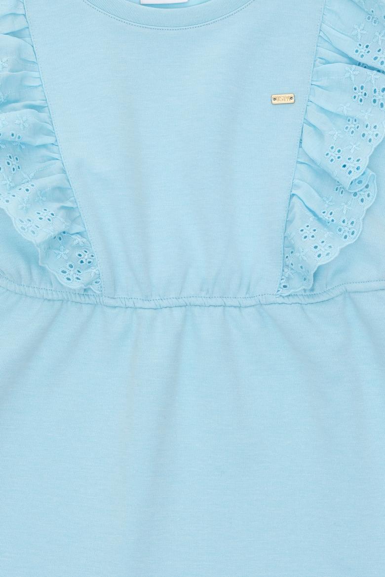 Kız Çocuk Su Yeşili Örme Elbise - 50296379039