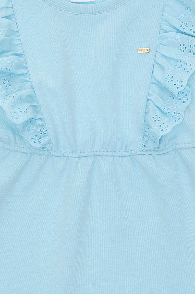 Kız Çocuk Su Yeşili Örme Elbise