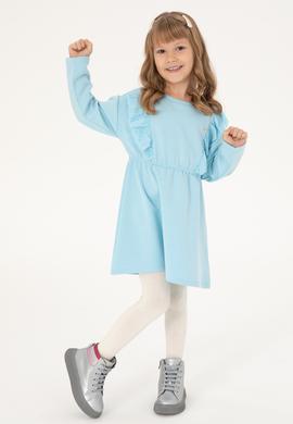 Kız Çocuk Su Yeşili Örme Elbise - 50296379039