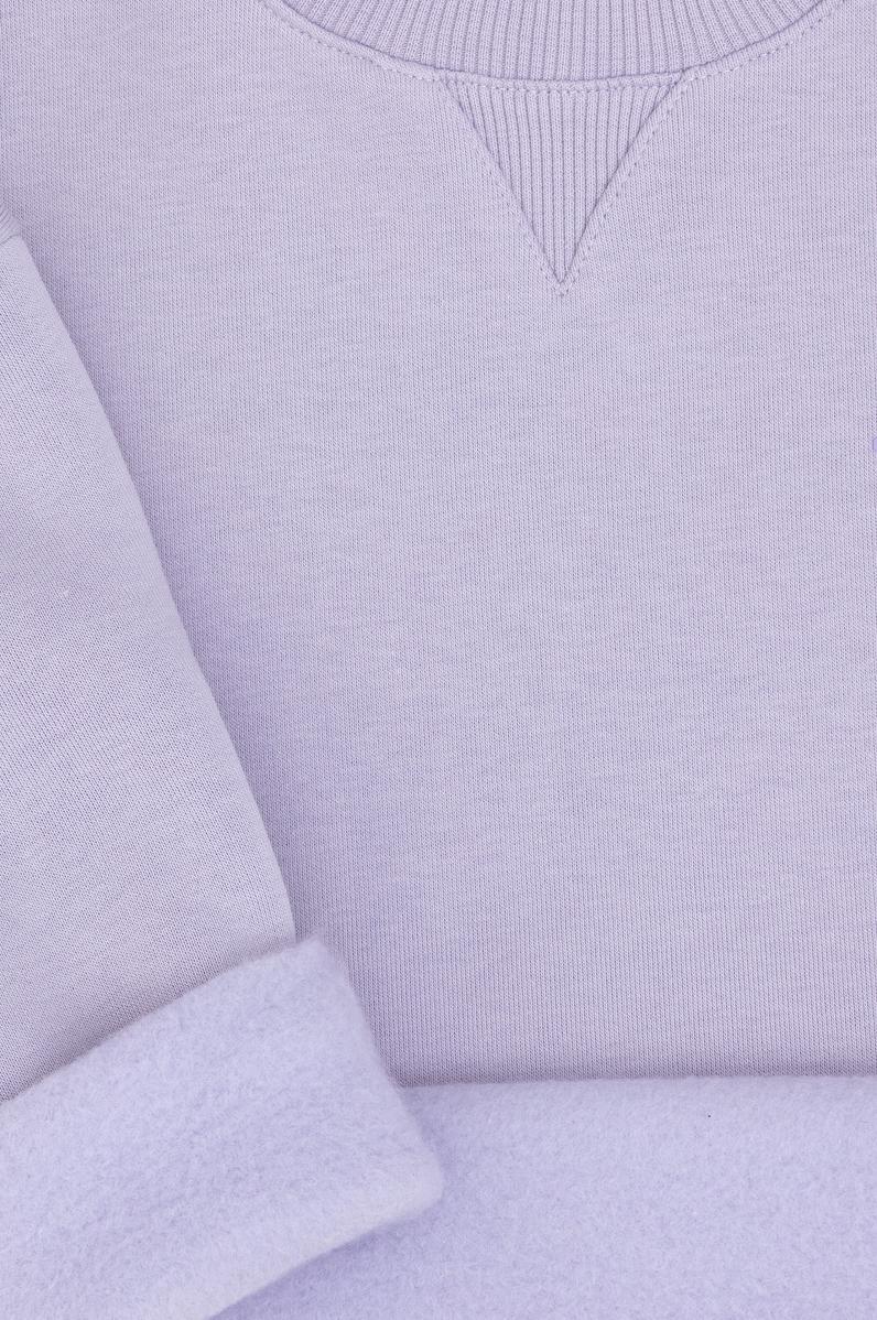 Kız Çocuk Lila Şardonlu Bisiklet Yaka Basic Sweatshirt