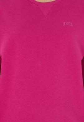 Kadın Fuşya Basic Bisiklet Yaka Sweatshirt - 50297296008