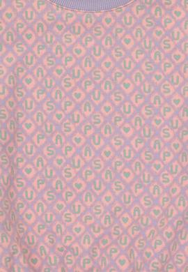 Kız Çocuk Lila Bisiklet Yaka Sweatshirt - 50298156014