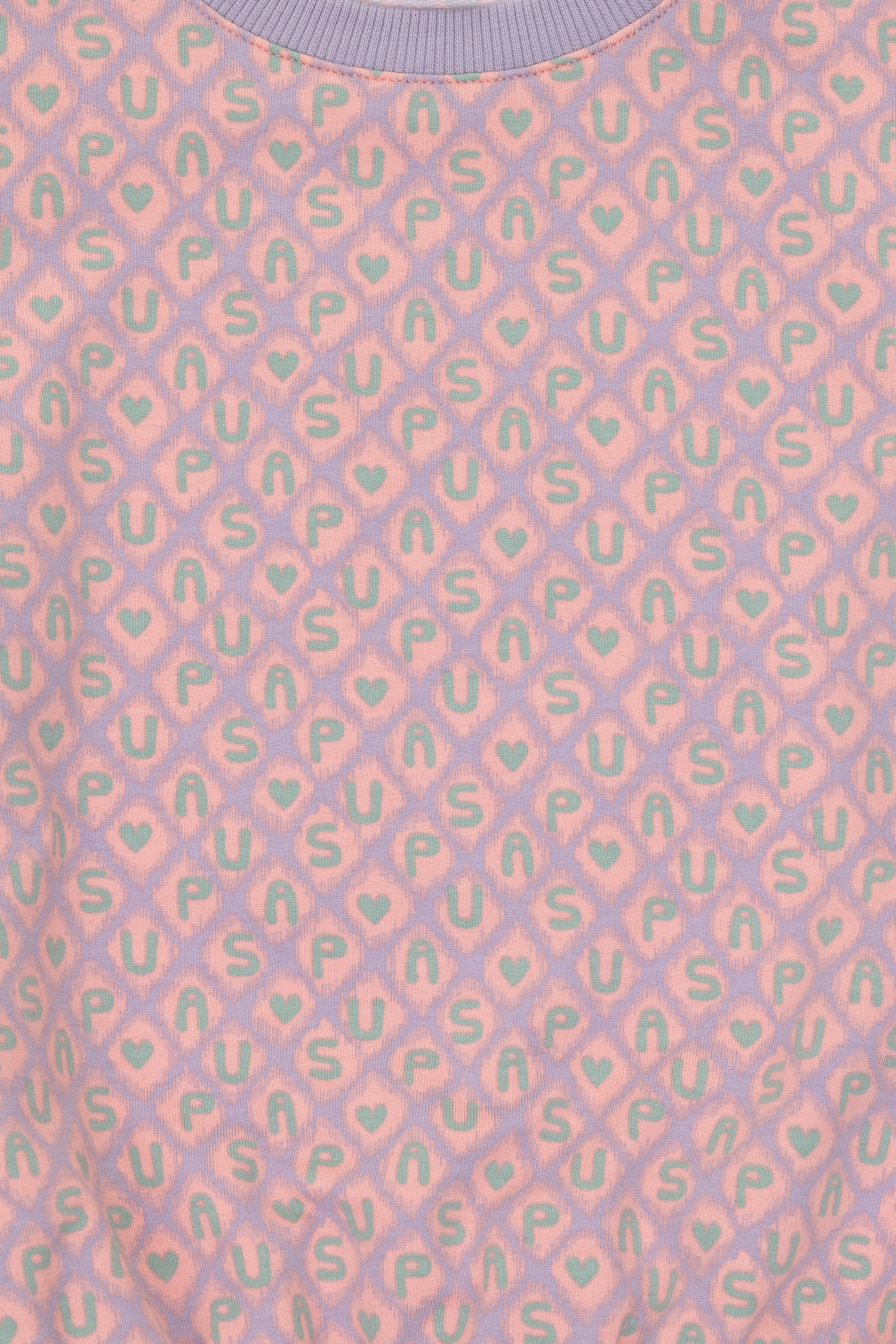 Kız Çocuk Lila Bisiklet Yaka Sweatshirt - Image 5