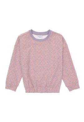 Kız Çocuk Lila Bisiklet Yaka Sweatshirt - 50298156014