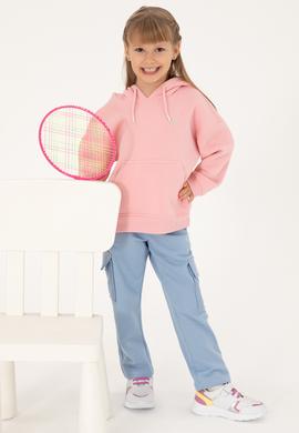 Kız Çocuk Açık Mavi Cepli Eşofman Altı - 50297440043