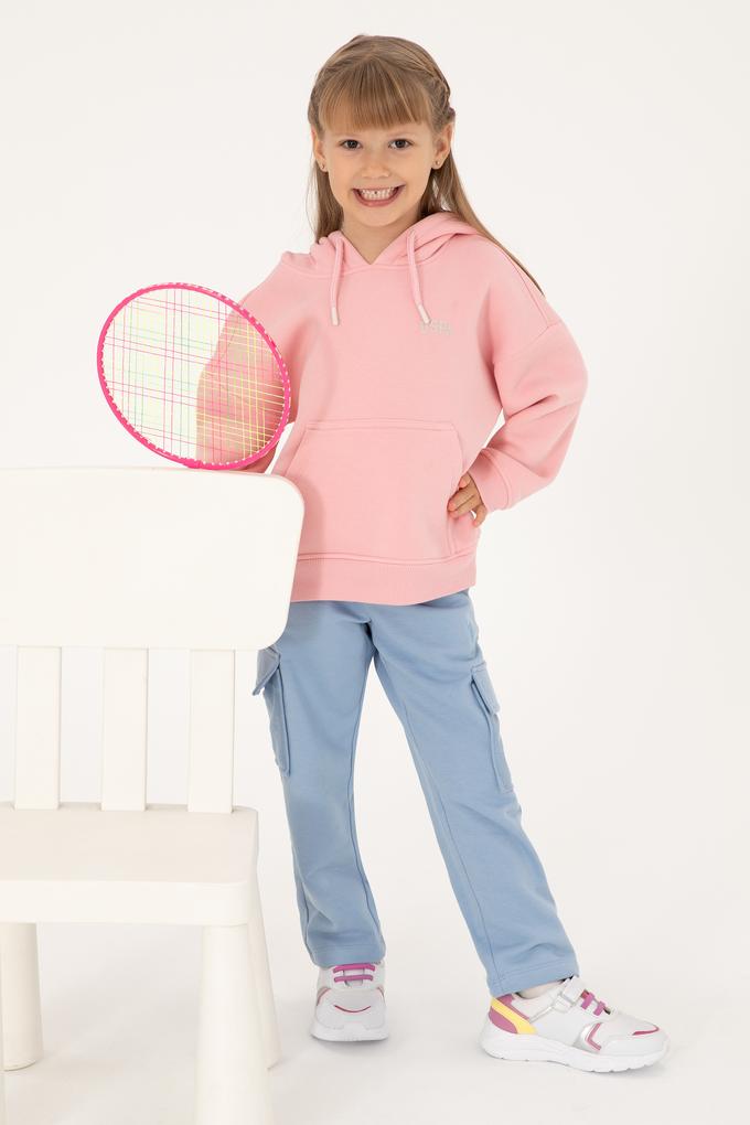 Kız Çocuk Açık Mavi Cepli Eşofman Altı