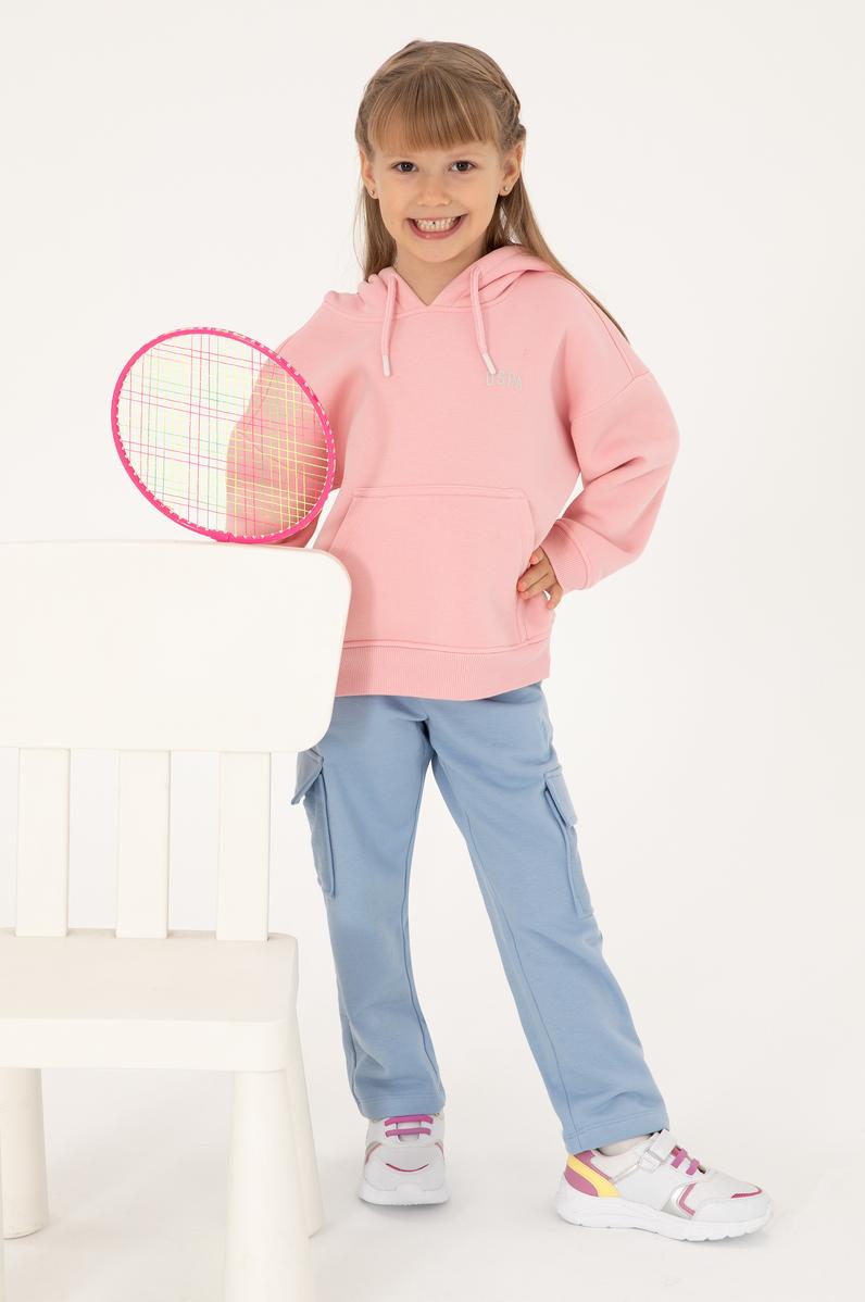 Kız Çocuk Açık Mavi Cepli Eşofman Altı