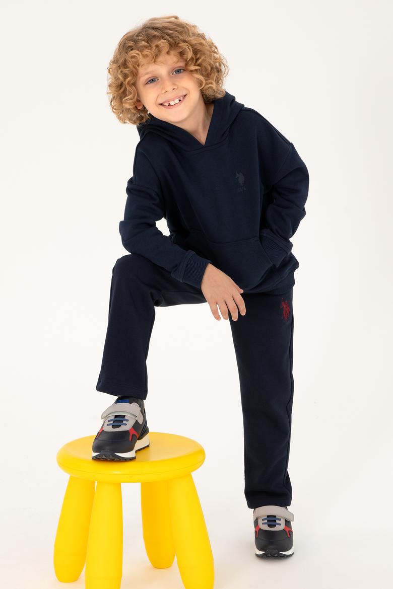 Erkek Çocuk Lacivert Basic Kapüşonlu Sweatshirt - 50298269027