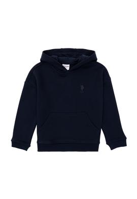 Erkek Çocuk Lacivert Basic Kapüşonlu Sweatshirt - 50298269027
