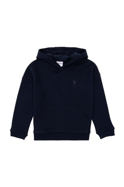 Erkek Çocuk Lacivert Basic Kapüşonlu Sweatshirt