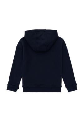 Erkek Çocuk Lacivert Basic Kapüşonlu Sweatshirt - 50298269027