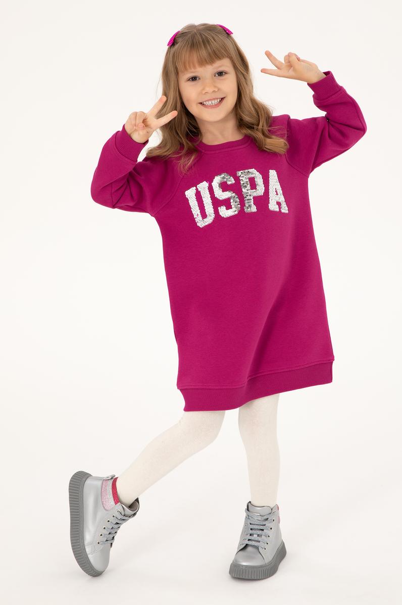 Kız Çocuk Fuşya Örme Elbise