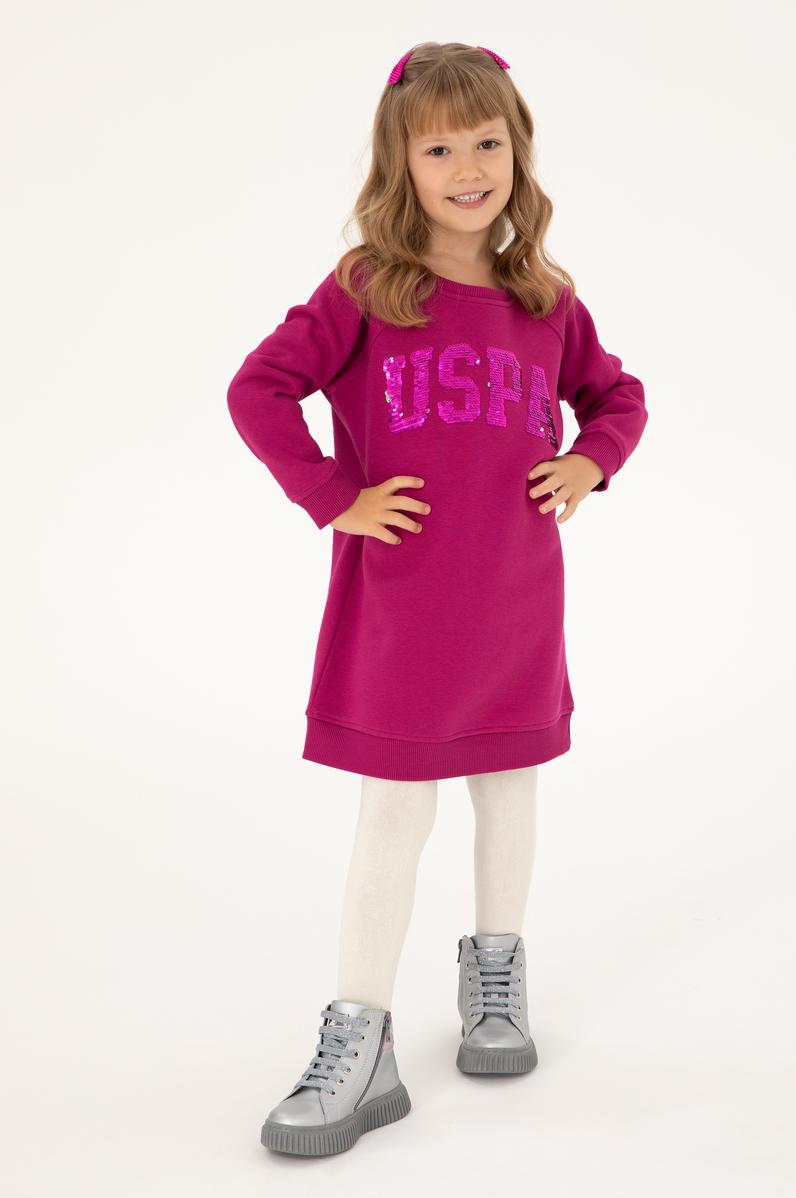 Kız Çocuk Fuşya Örme Elbise