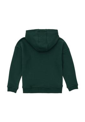 Erkek Çocuk Koyu Yeşil Basic Kapüşonlu Sweatshirt - 50298269049