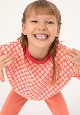 Kız Çocuk Nar Çiçeği Bisiklet Yaka Sweatshirt - 50298156024