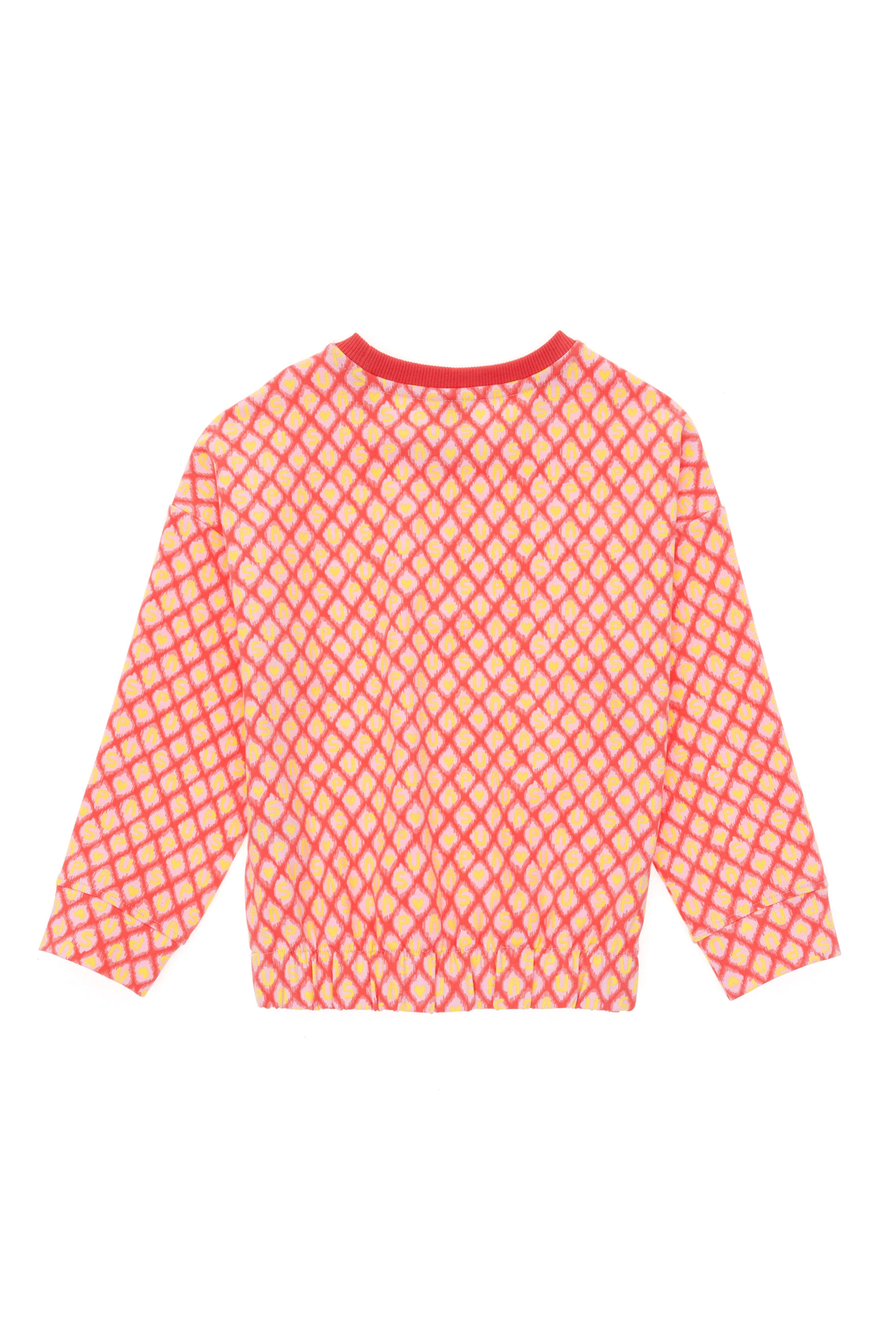 Kız Çocuk Nar Çiçeği Bisiklet Yaka Sweatshirt - Image 4
