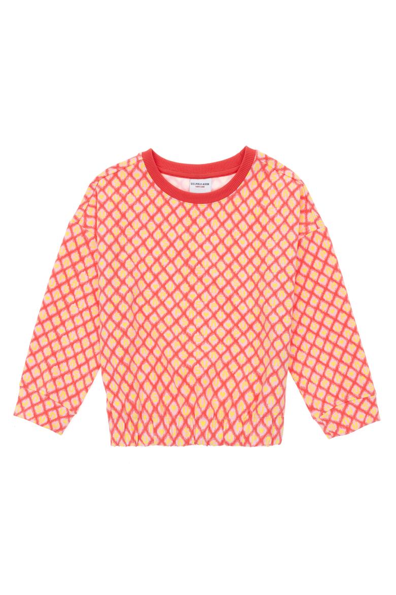 Kız Çocuk Nar Çiçeği Bisiklet Yaka Sweatshirt - 50298156024