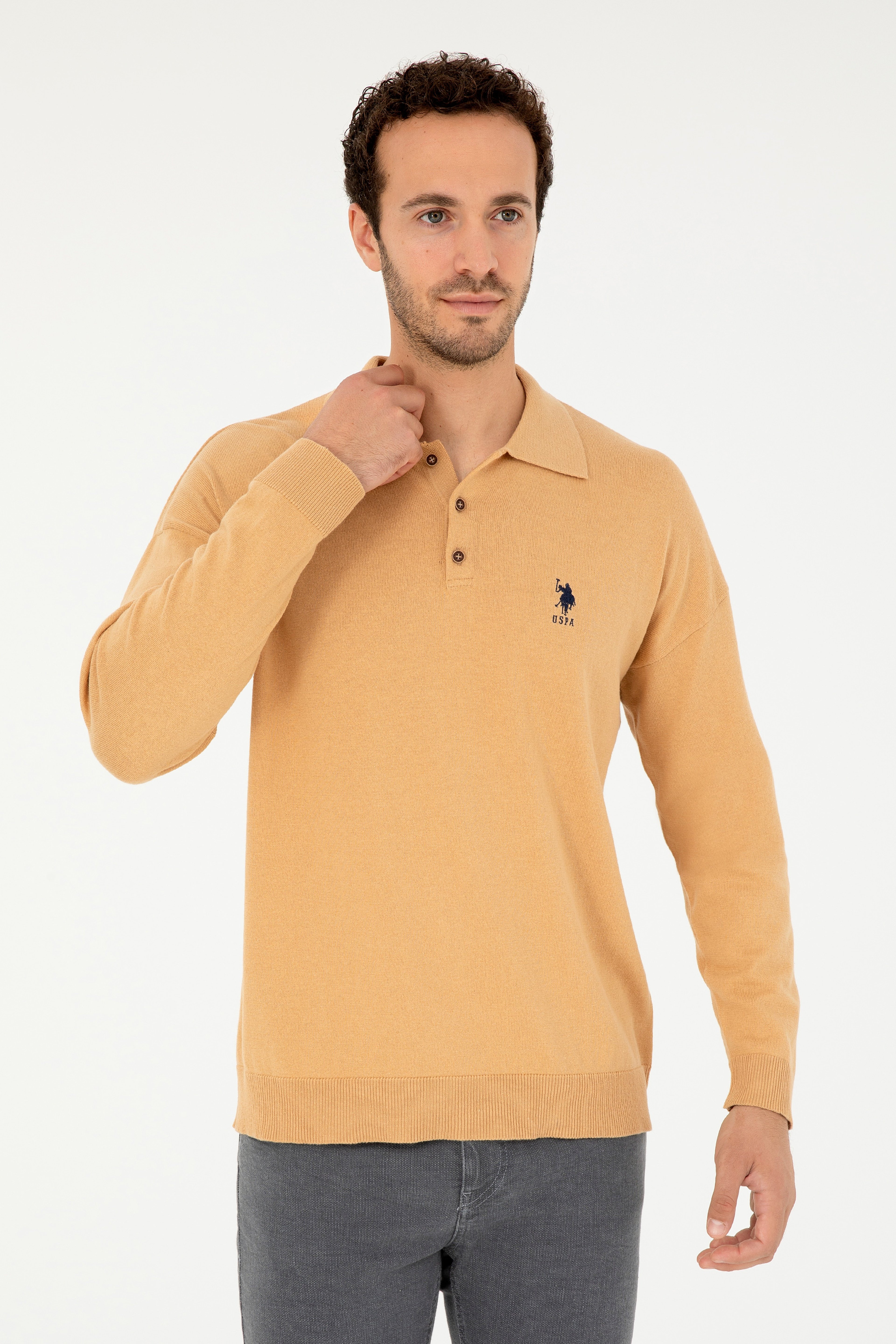 Erkek Camel Basic Kazak - Image 1