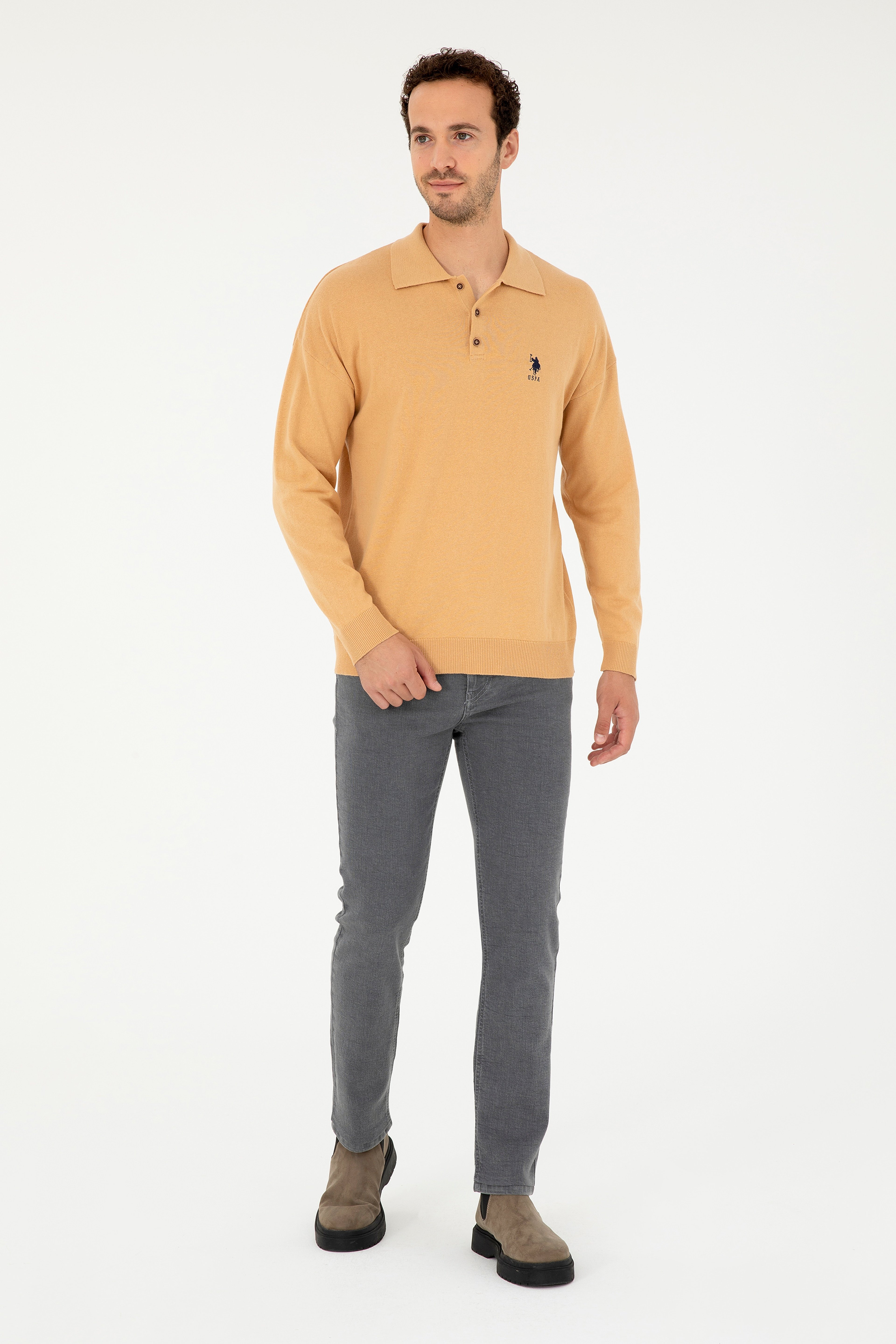 Erkek Camel Basic Kazak - Image 4