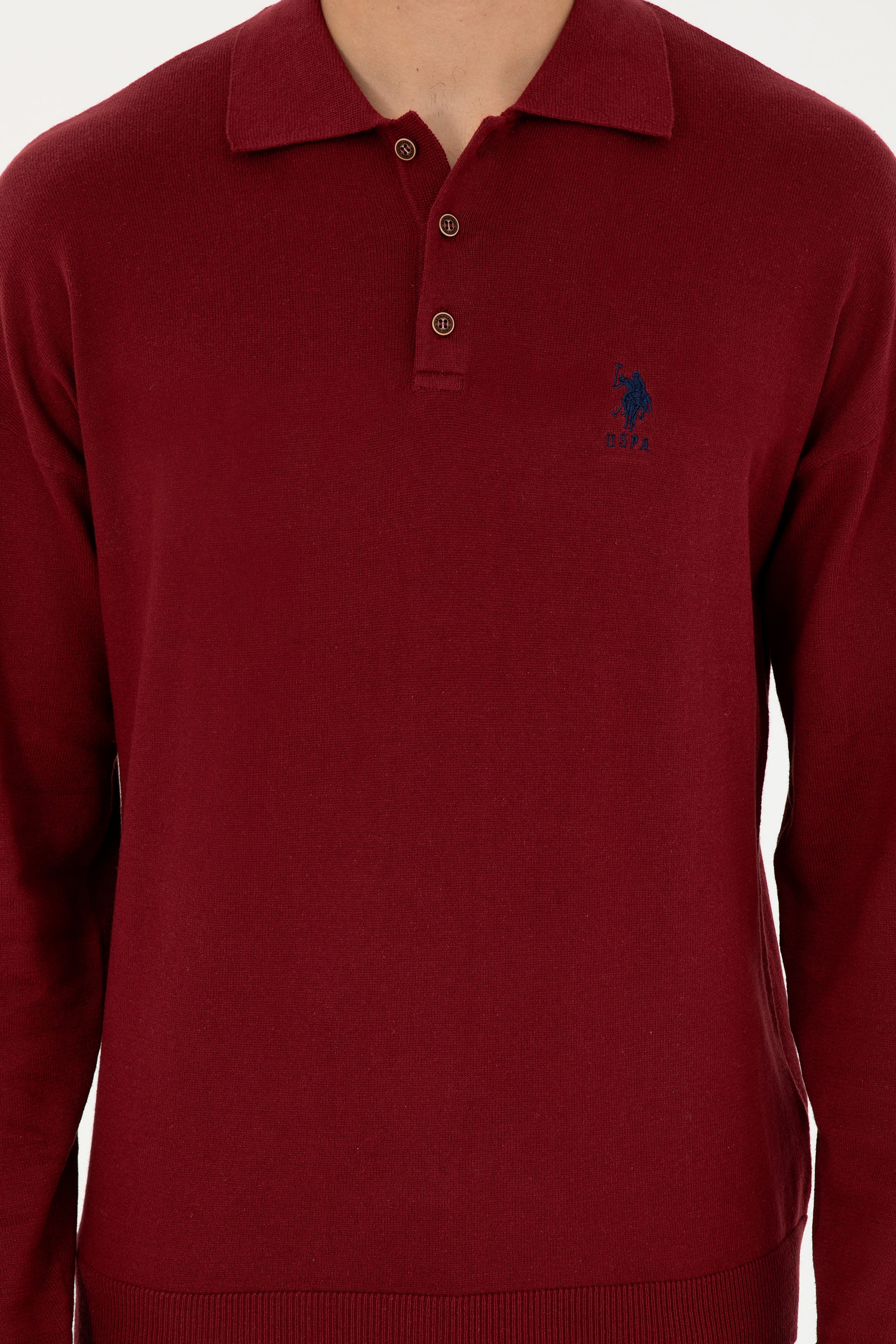Erkek Bordo Basic Kazak