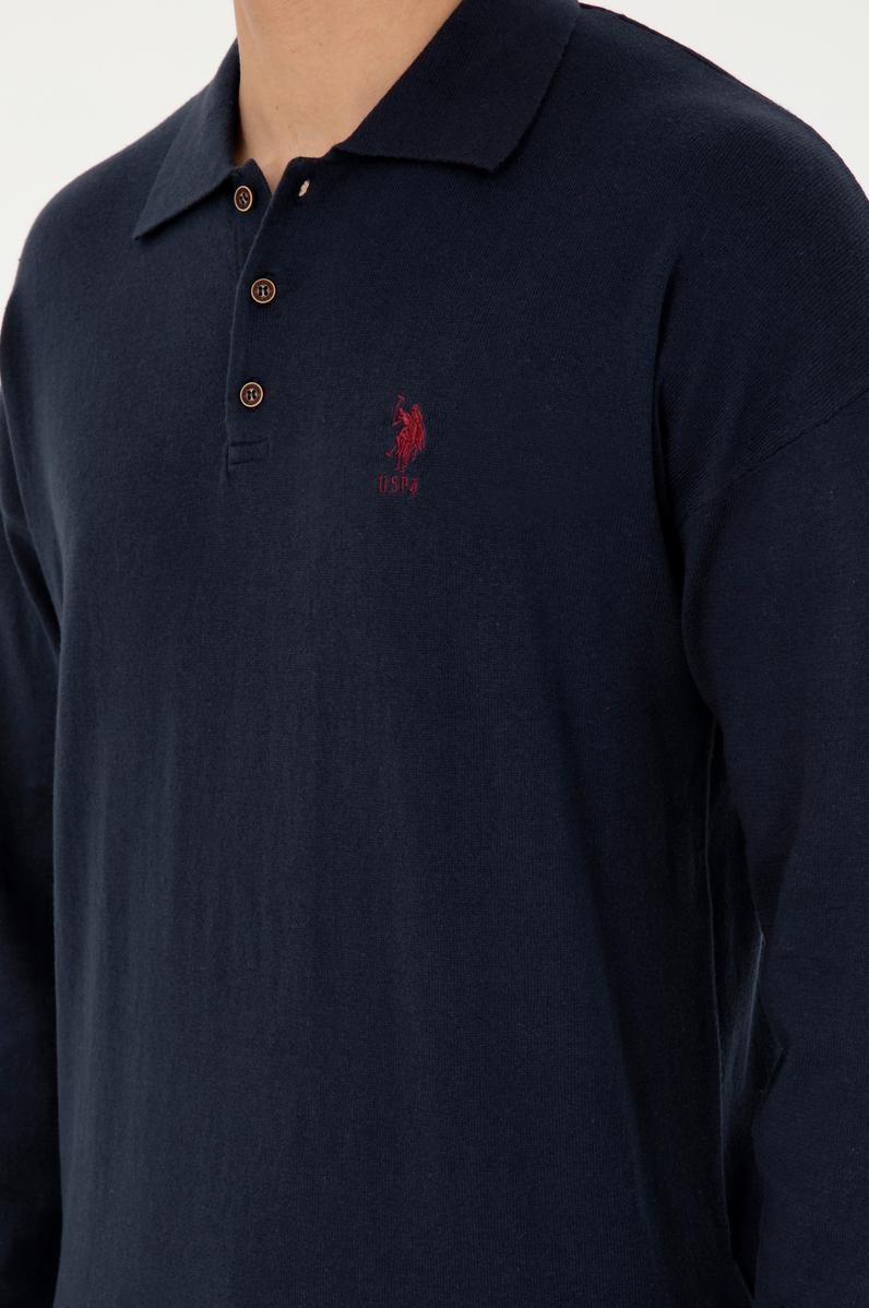 Erkek Lacivert Basic Kazak