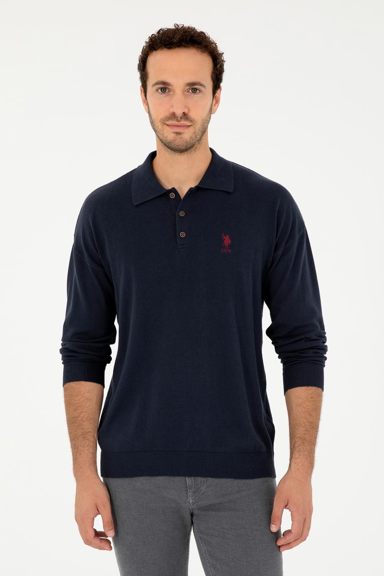 Erkek Lacivert Basic Kazak