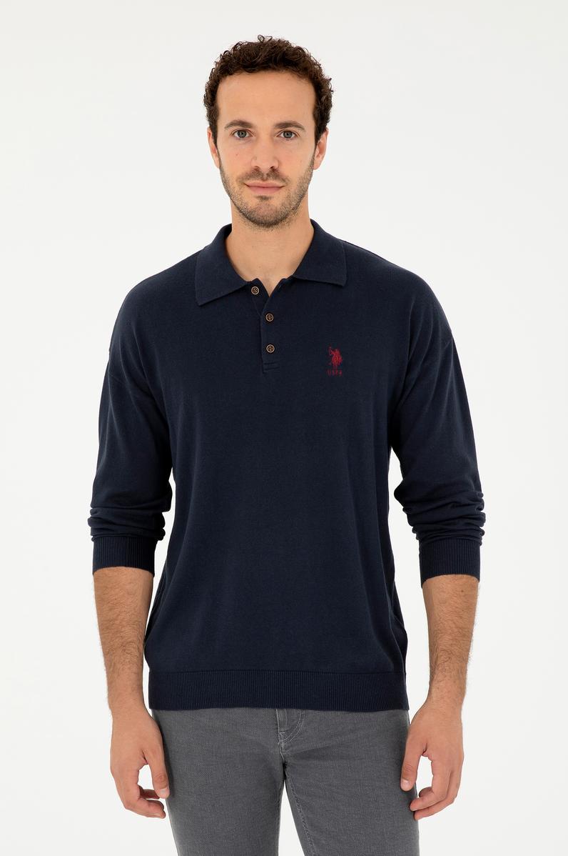 Erkek Lacivert Basic Kazak