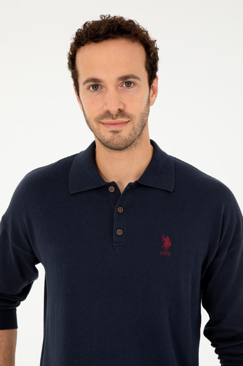 Erkek Lacivert Basic Kazak