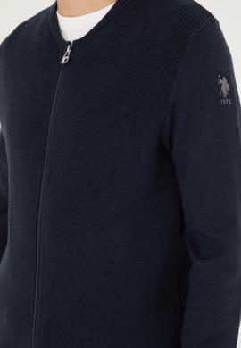 Erkek Lacivert Basic Triko Hırka - 50293528009