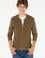 Erkek Haki Basic Triko Hırka
