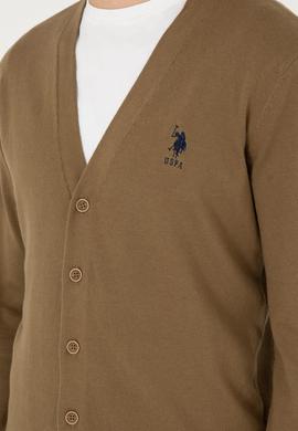 Erkek Haki Basic Triko Hırka - 50293531054