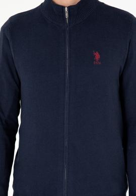 Erkek Lacivert Basic Triko Hırka - 50293526009