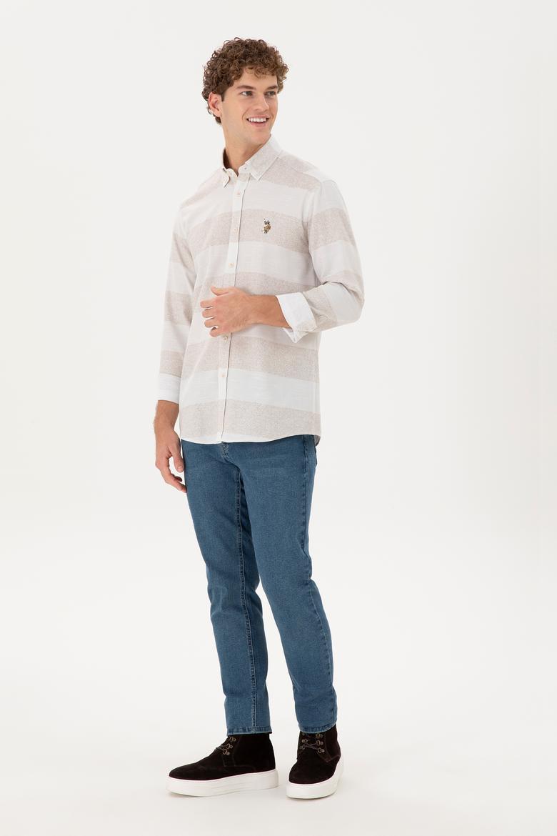 Erkek Taş Uzun Kollu Gömlek - 50291249036