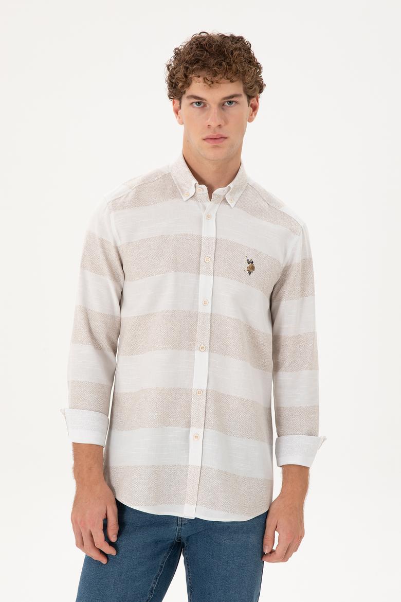 Erkek Taş Uzun Kollu Gömlek