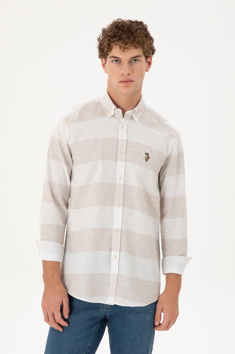 Erkek Taş Uzun Kollu Gömlek