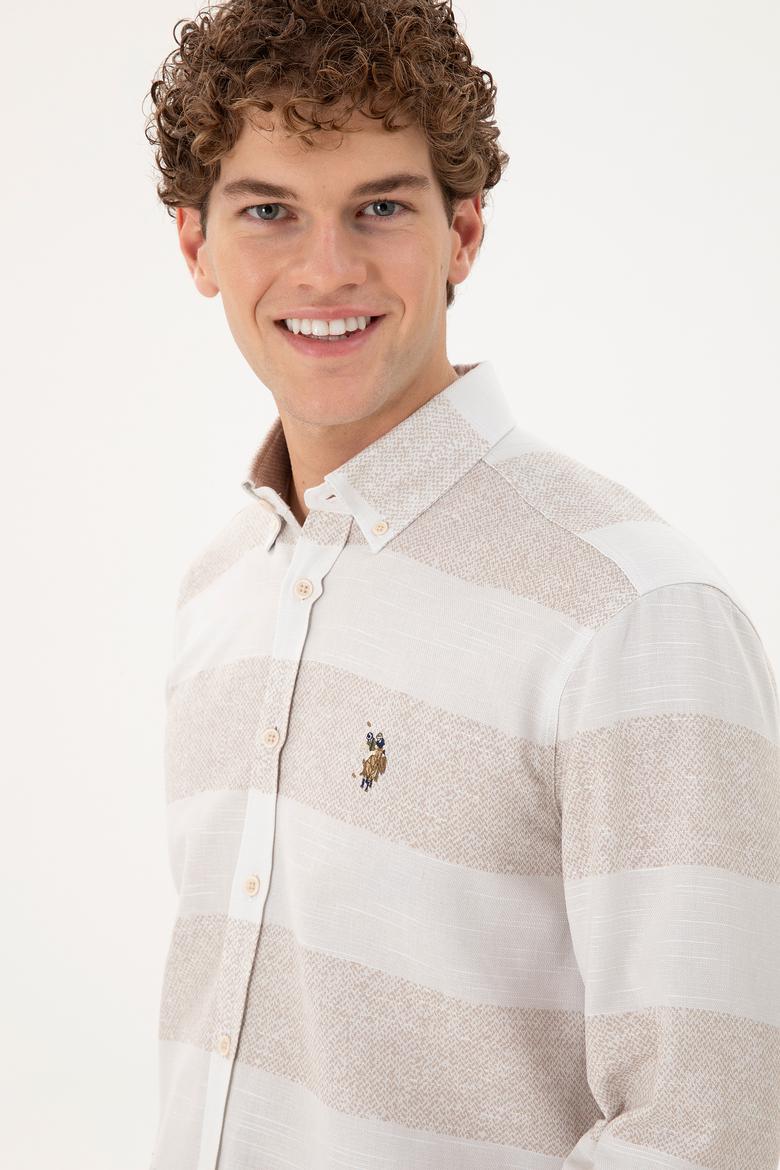 Erkek Taş Uzun Kollu Gömlek - 50291249036