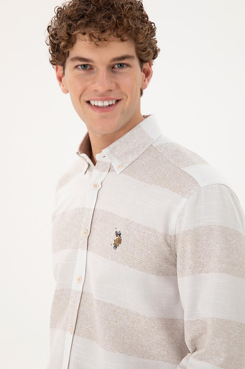 Erkek Taş Uzun Kollu Gömlek