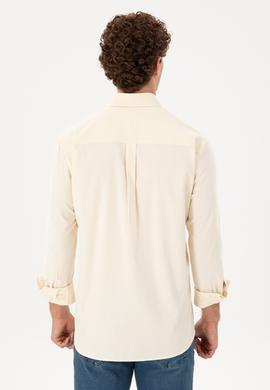 Erkek Krem Uzun Kollu Gömlek - 50291395090