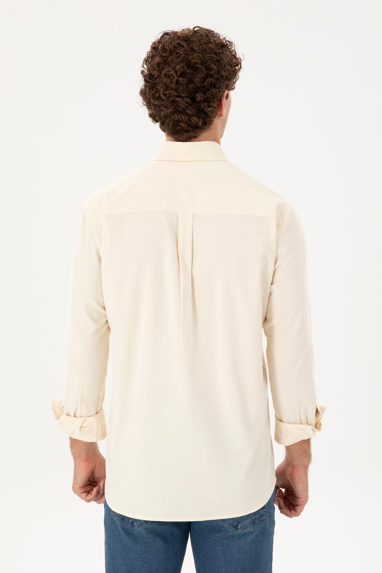 Erkek Krem Uzun Kollu Gömlek - 50291395090