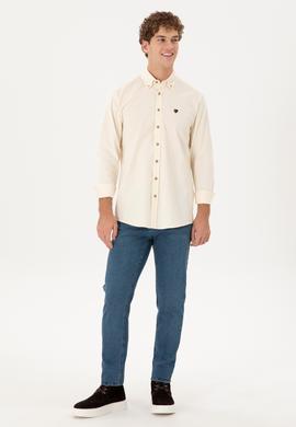 Erkek Krem Uzun Kollu Gömlek - 50291395090