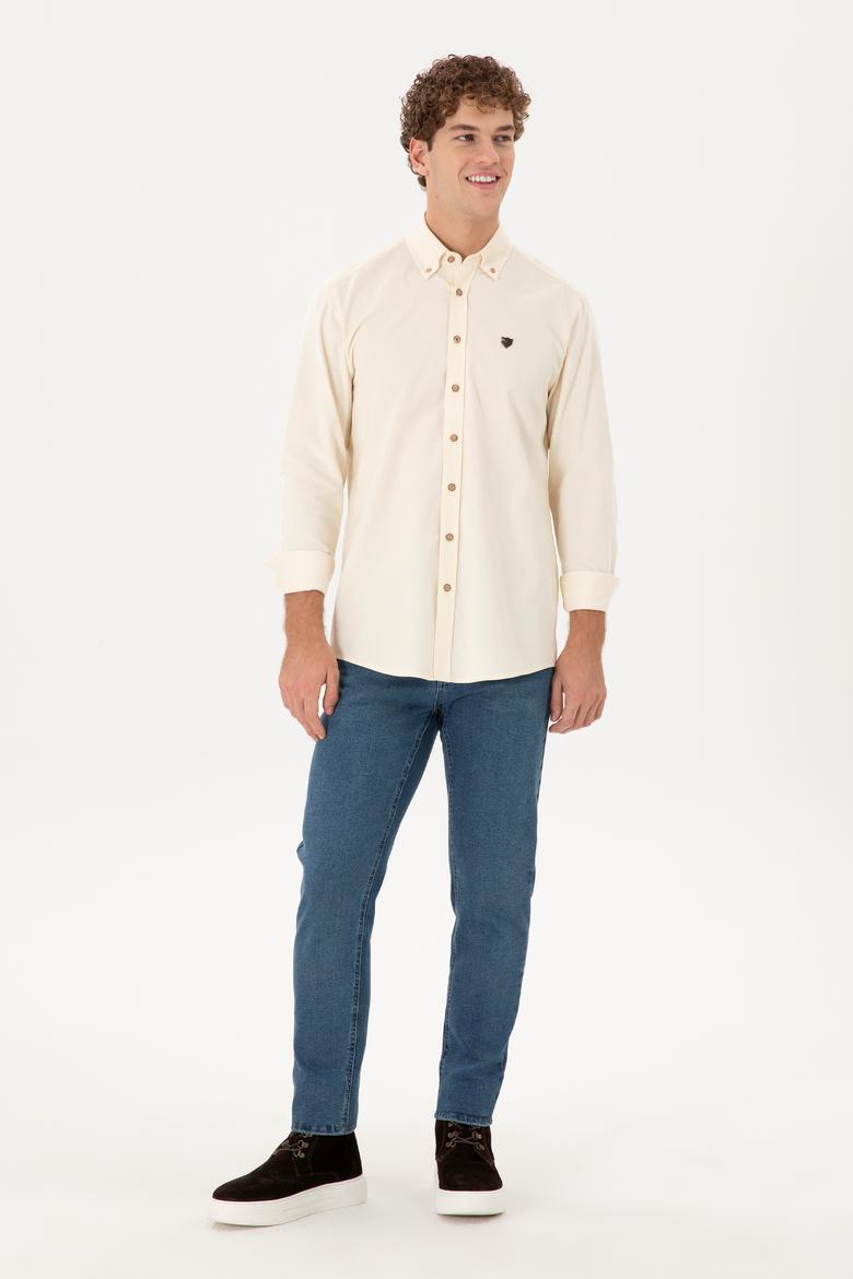 Erkek Krem Uzun Kollu Gömlek - 50291395090
