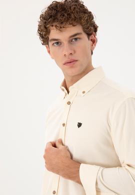 Erkek Krem Uzun Kollu Gömlek - 50291395090