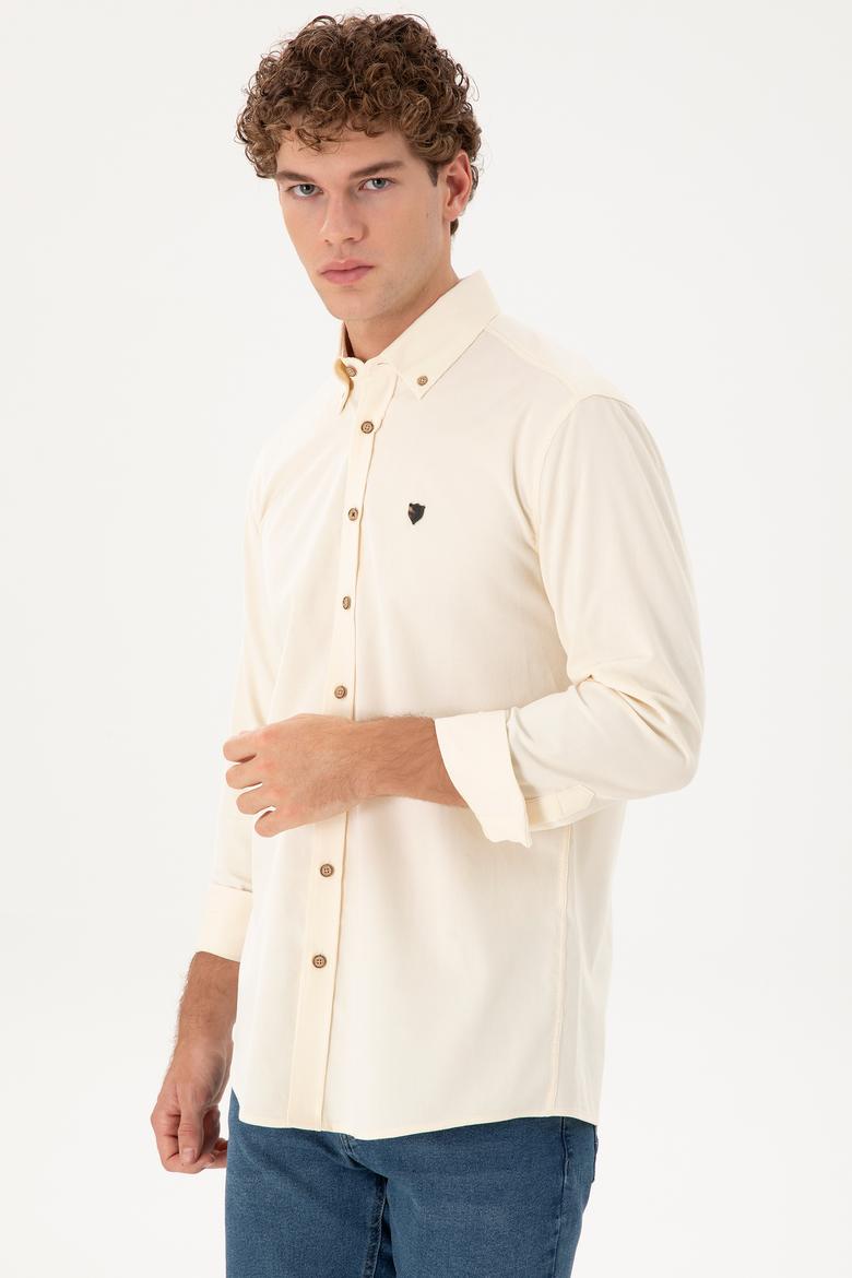 Erkek Krem Uzun Kollu Gömlek - 50291395090
